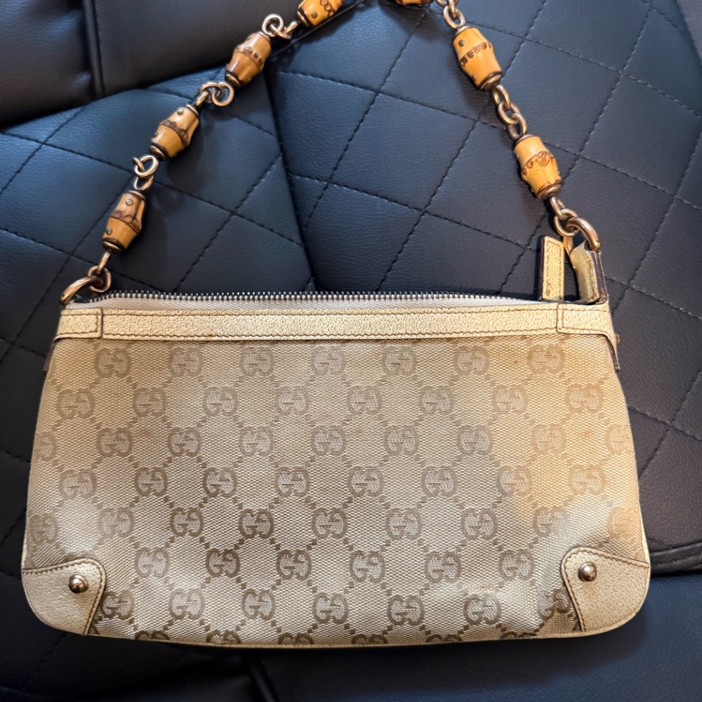 Authentic vintage Gucci white/tan GG bamboo chain handle. - Picture 10 of 13